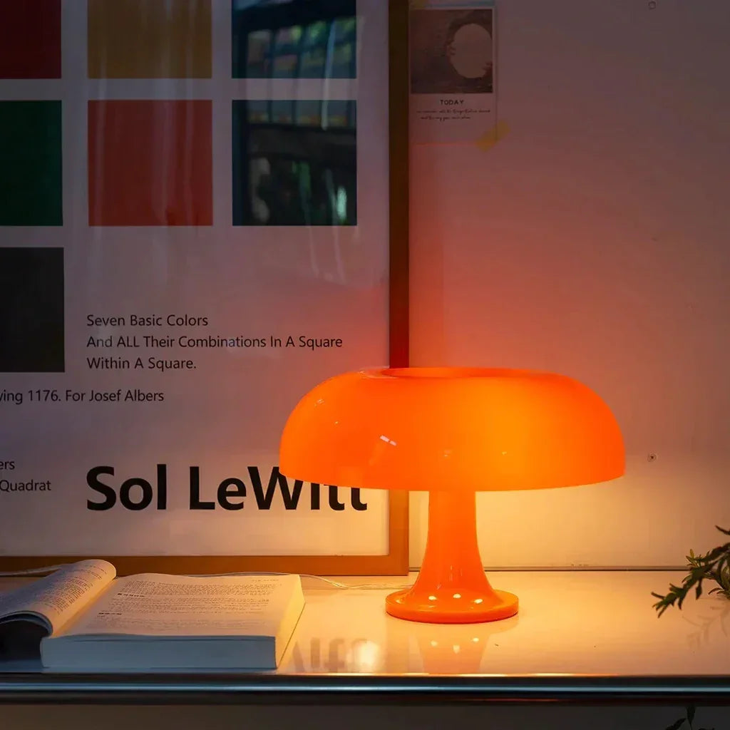 Tischlampe Retro Pilzform Skurril Wohnzimmer Schlafzimmer
