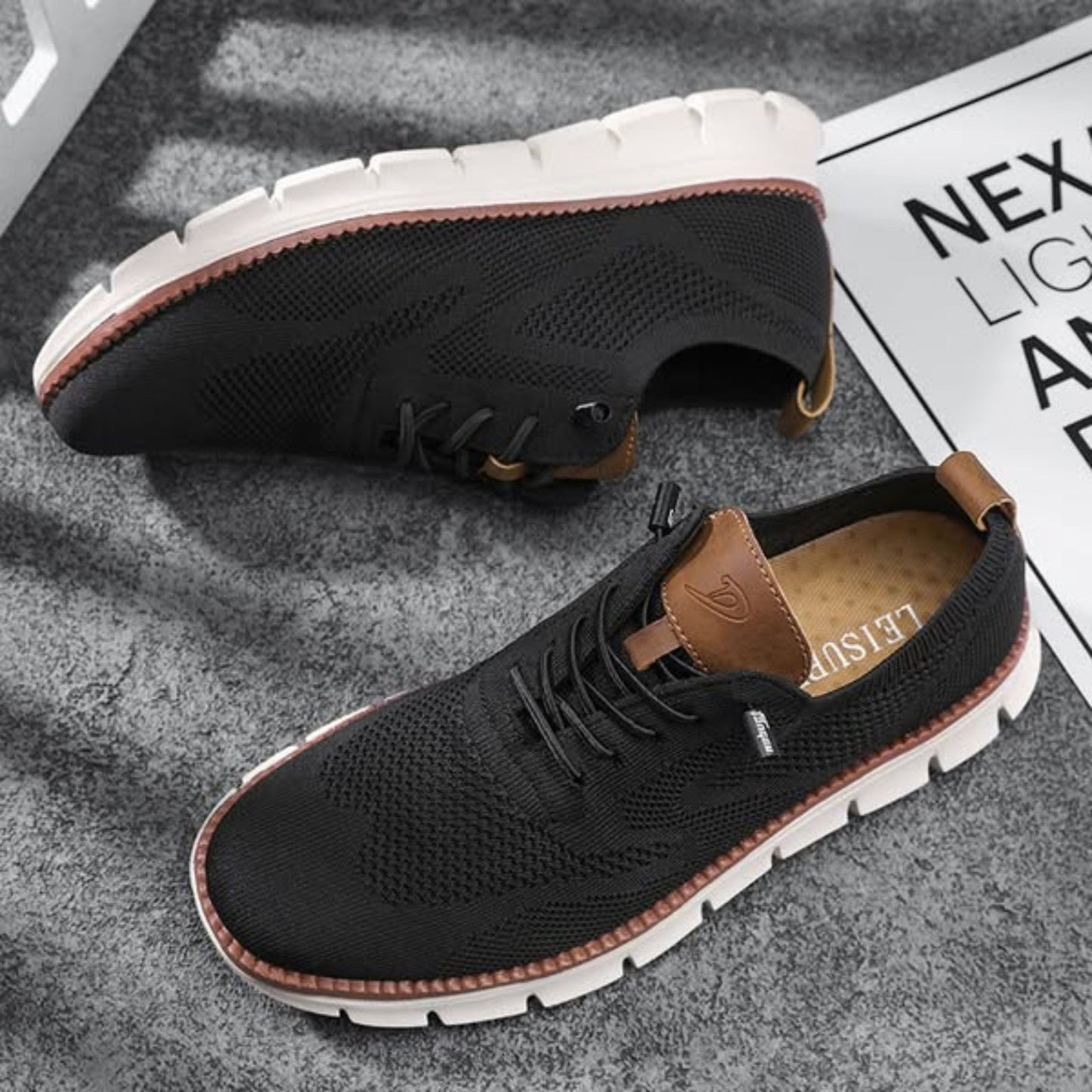Leichte Strick-Sneaker Herren Regular Fit Freizeit