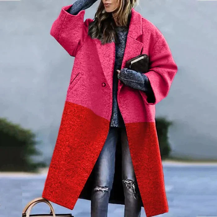 Damen Wintermantel Oversize Lang Casual Eleganz
