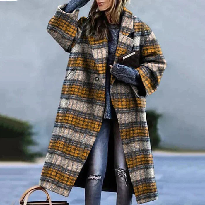 Damen Wintermantel Oversize Lang Casual Eleganz