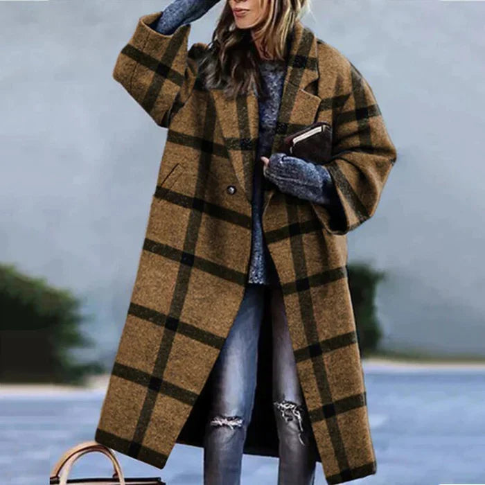Damen Wintermantel Oversize Lang Casual Eleganz
