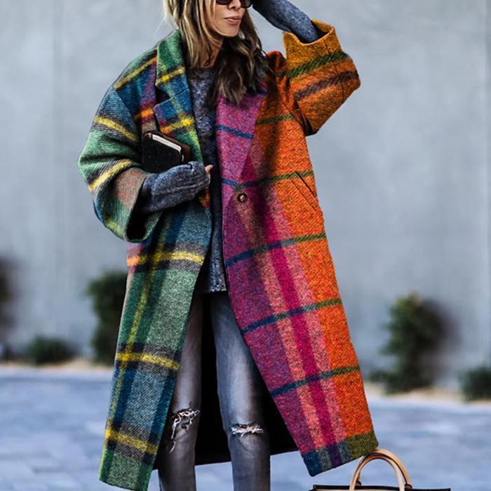 Damen Wintermantel Oversize Lang Casual Eleganz