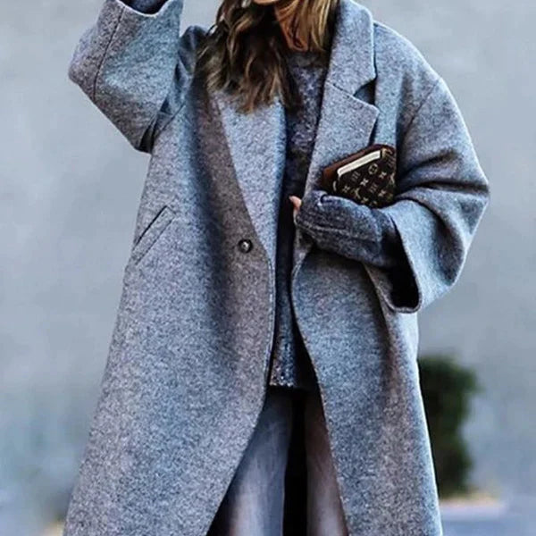 Damen Wintermantel Oversize Lang Casual Eleganz
