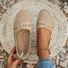 Damen Ballerinas Slip-On Freizeit mit Fußgewölbeunterstützung