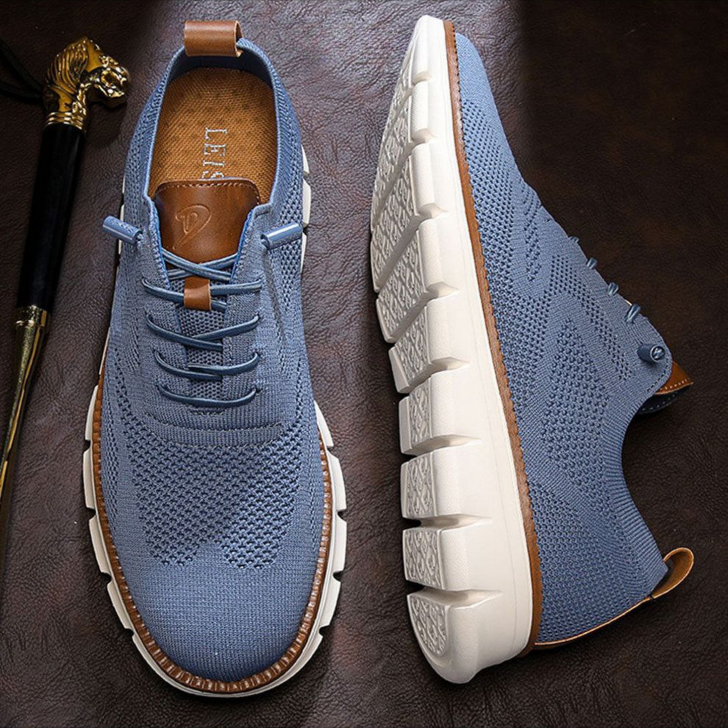 Leichte Strick-Sneaker Herren Regular Fit Freizeit