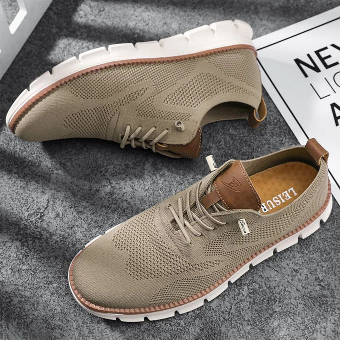 Leichte Strick-Sneaker Herren Regular Fit Freizeit