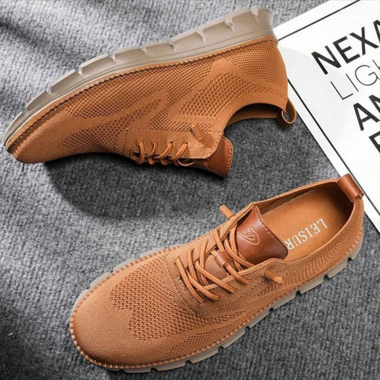 Leichte Strick-Sneaker Herren Regular Fit Freizeit