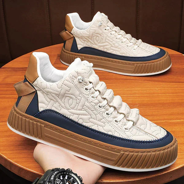 Herren Stepp-Platform-Sneaker - Schnürung Niedrig-Top Trainer
