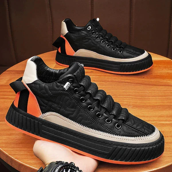 Herren Stepp-Platform-Sneaker - Schnürung Niedrig-Top Trainer